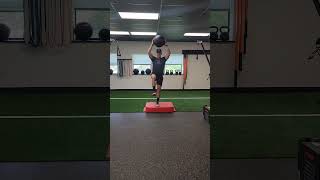 Medicine Ball Deficit Snap Down