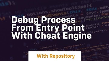 Debug process from entry point with cheat engine