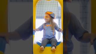 Blippi and Layla Go Down the Slide! #Shorts
