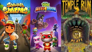 "Epic Endless Runner Gameplay – Subway Surfers, Talking Tom Hero Dash & Temple Run 2 | High Score"! screenshot 4