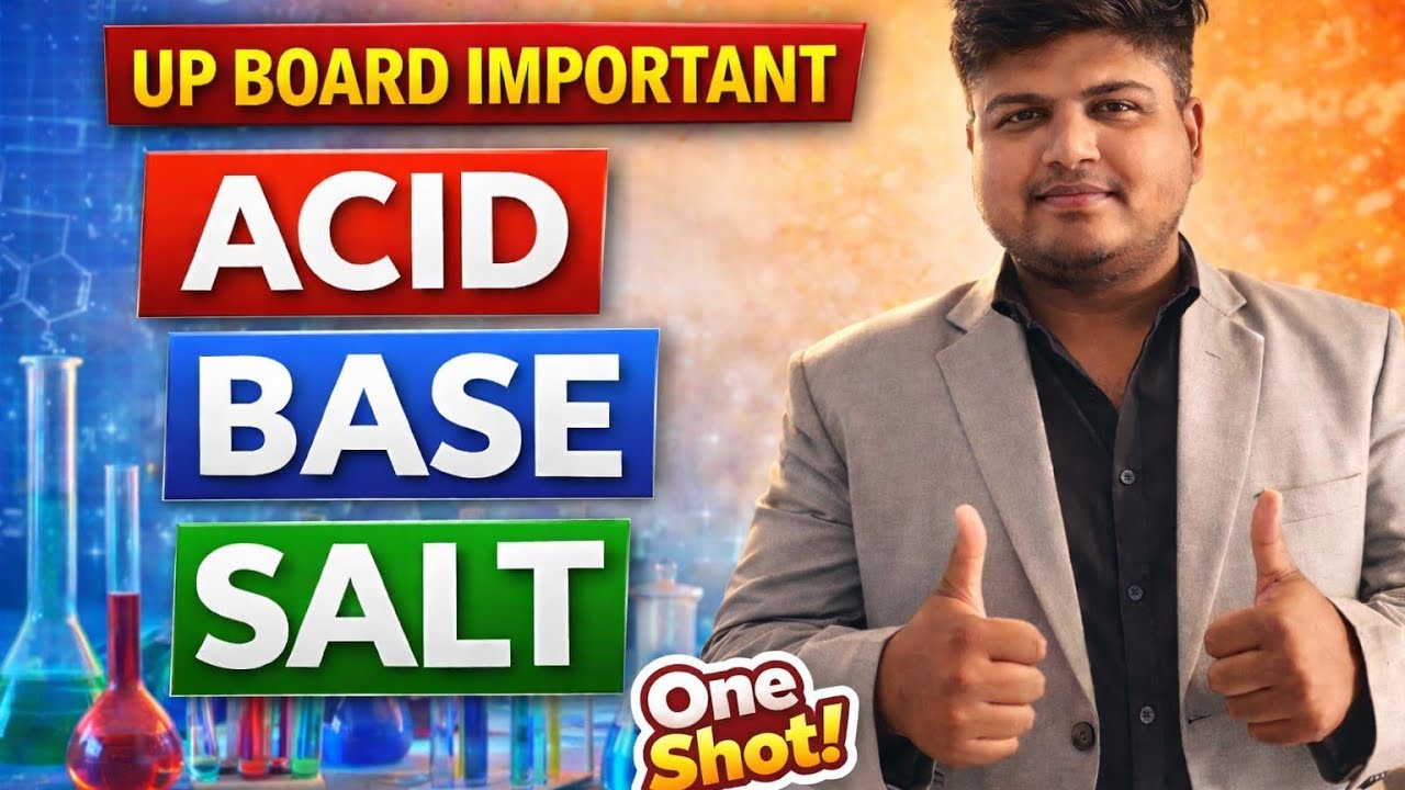 Acid base salt class 10th English Hindi medium 
