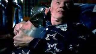 Cowboys Jerry Jones commercial sleeping with Lombardi trophy