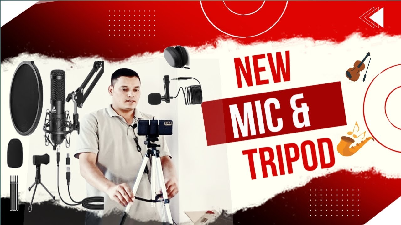 Best mic and traipd for youtube videos for mobile. New youtube channel 2024.
