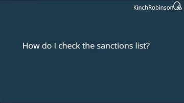 How do I check the sanctions list? - Russia Sanctions Training for Lawyers