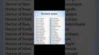 Different Doctors Name