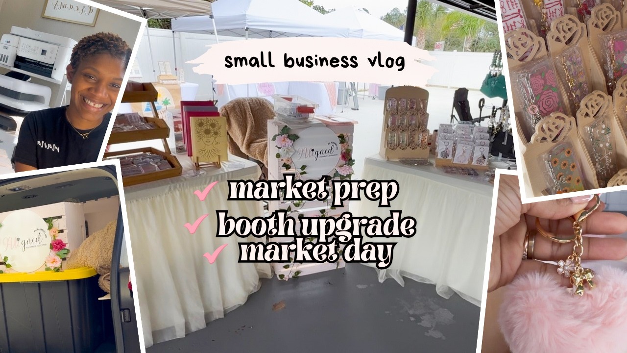 Small Business Vlog | Market Prep & Pop-Up | DIY Checkout Stand