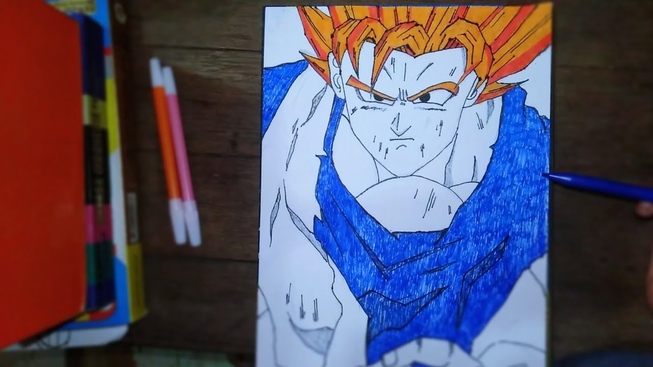 Draw super saiyan Gohan dragon ball ( drawing anime dragon ball )