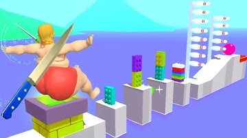 Slice it all gameplay android Asmr slicing in Noob vs Pro vs Hacker