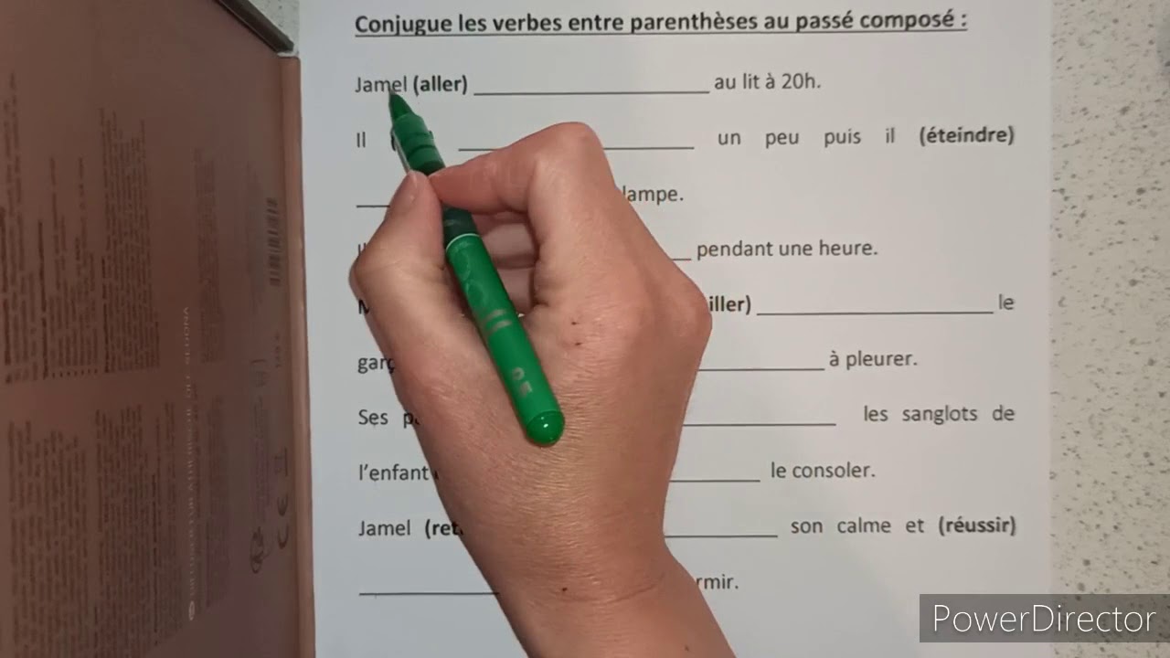 Passé composé leçon + exercice d'application CM2