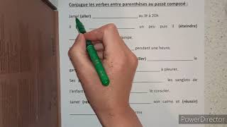 Passé composé leçon   exercice d'application CM2