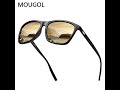 MOUGOL Polarized Sunglasses Men Sports Designer Driving Sunglasses Retro UV Protection Driver Black