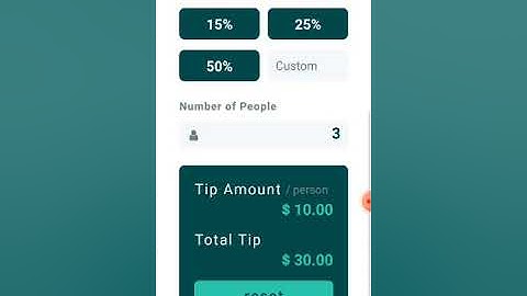 Tip Calculator App (frontend Mentor) using React Native