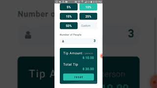 Tip Calculator App (frontend Mentor) using React Native