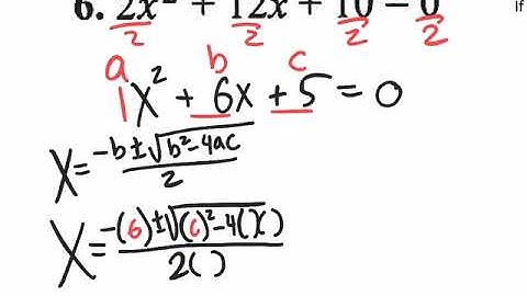 9.5 WSP part 1 quadratic formula