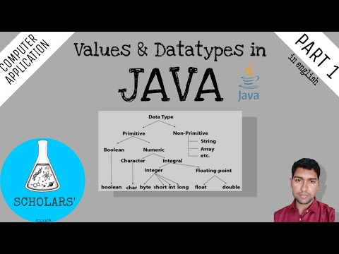 Values & Datatypes in JAVA | Computer Application | ICSE Class 9 | Part 1 | Scholars' Kolkata |