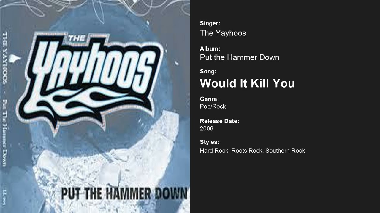Put the Hammer Down by  The Yayhoos - New Pop/Rock Album Out Now!