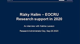 An Interview With Rizky Halim for Research Administrator Day 2020