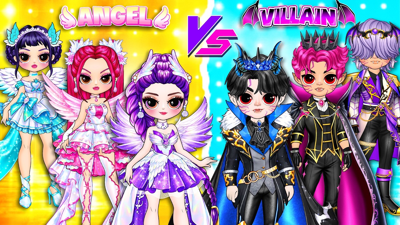 K-Pop Demon Hunters | Huntrix & Saja Boys: Angel or Villain? | Best DIY Fashion Paper Dolls