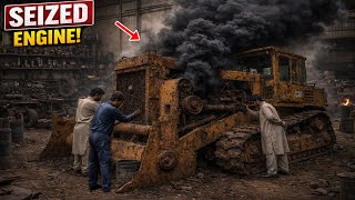 Overheated Bulldozer Engine Locked Up! Full Restoration Process