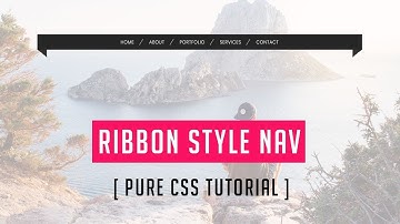 How to make to ribbon style nav with html and css | html css navigation bar tutorial