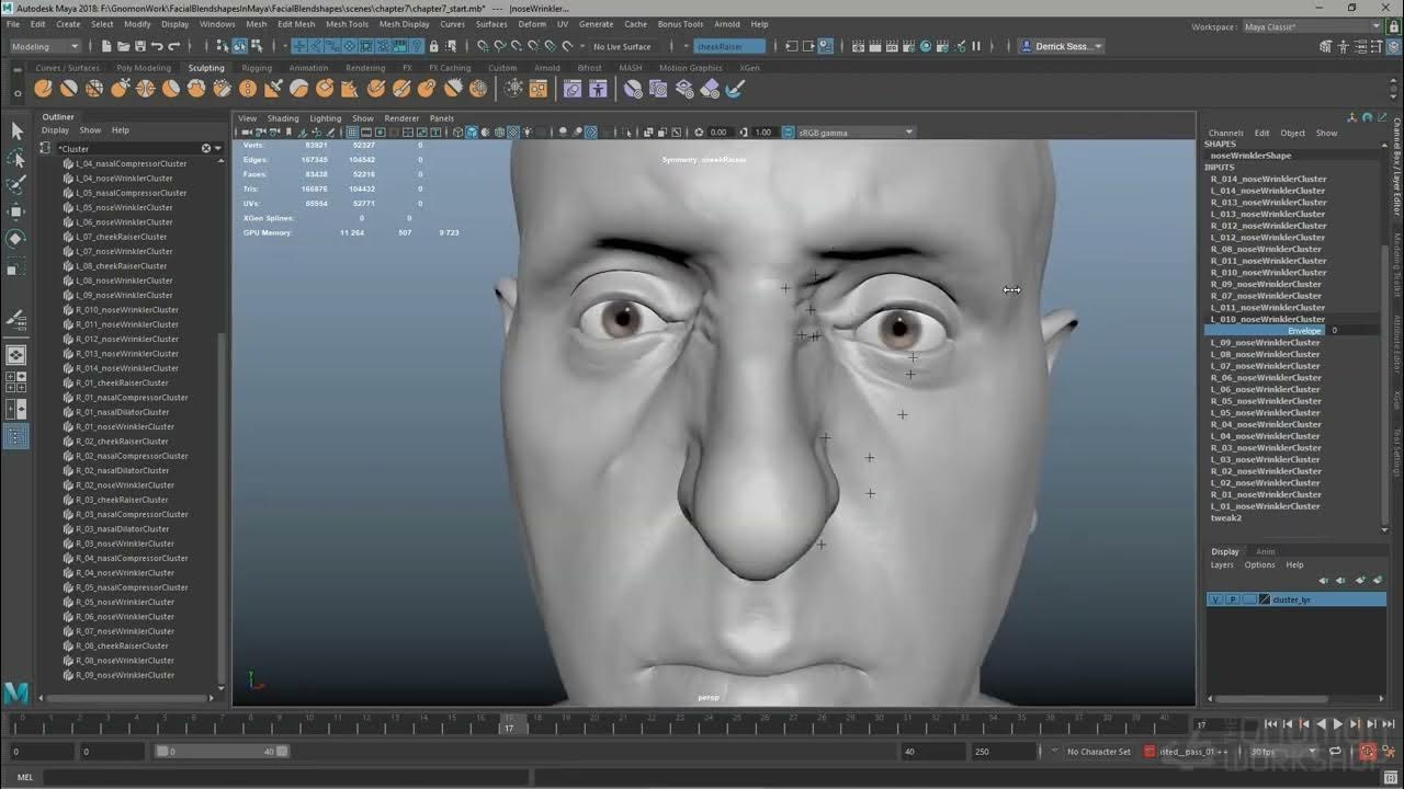 Introduction To Creating Facial Blendshapes In Maya 07 Creating Nose introduction-to-creating-facial-blendshapes-in-maya-07-creating-nose