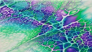 28. Awesome Purple and Green SheleeArt Bloom - Acrylic Pouring - Fluid Art