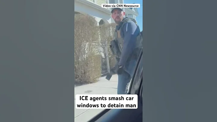 ICE agents smash windows of car to detain man