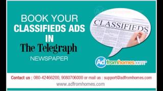 Telegraph classifieds | the telegraph advertising | Andhra Jyothi Telugu paper