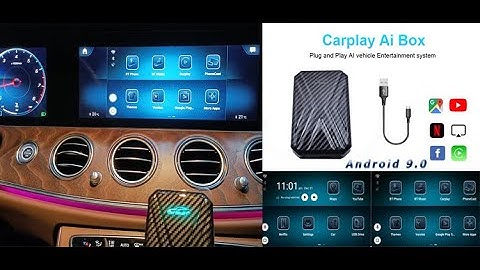 Carplay ai box android 9 0 new function demo, wireless carplay , split screen , YouTube Netflix Play