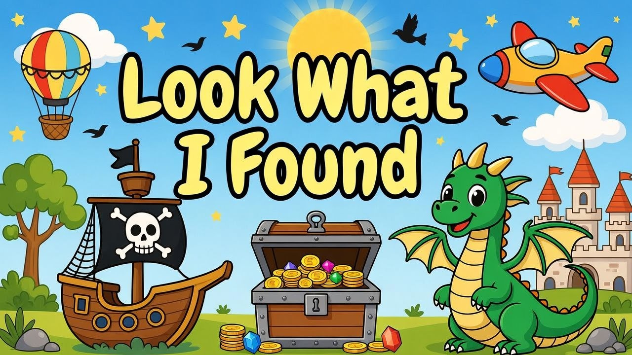 Look What I Found | Hidden Treasure Song for Kids | Flying Adventure Nursery Rhyme 🐦✨