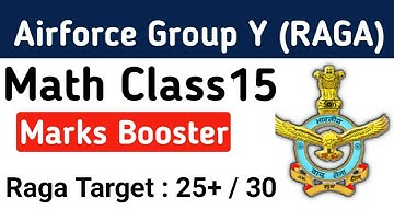 Airforce Group Y Math Class 15 | Airforce Raga Math Mock Test