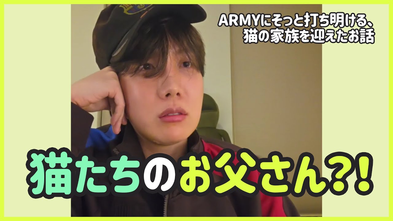 [BTS 日本語字幕] J-HOPEは二匹の猫のお父さん？！