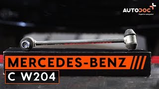 Como trocar tirante da barra estabilizadora traseira Mercedes-Benz C W204 TUTORIAL | AUTODOC