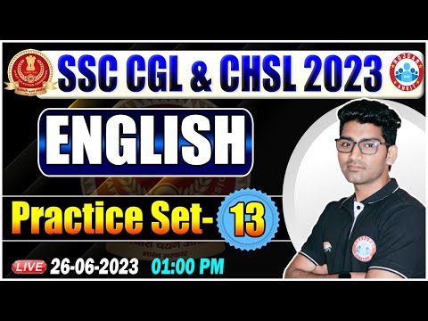 SSC CHSL 2023 English Class, SSC CGL English Practice Set, SSC CHSL & CGL English Class By Vipin Sir