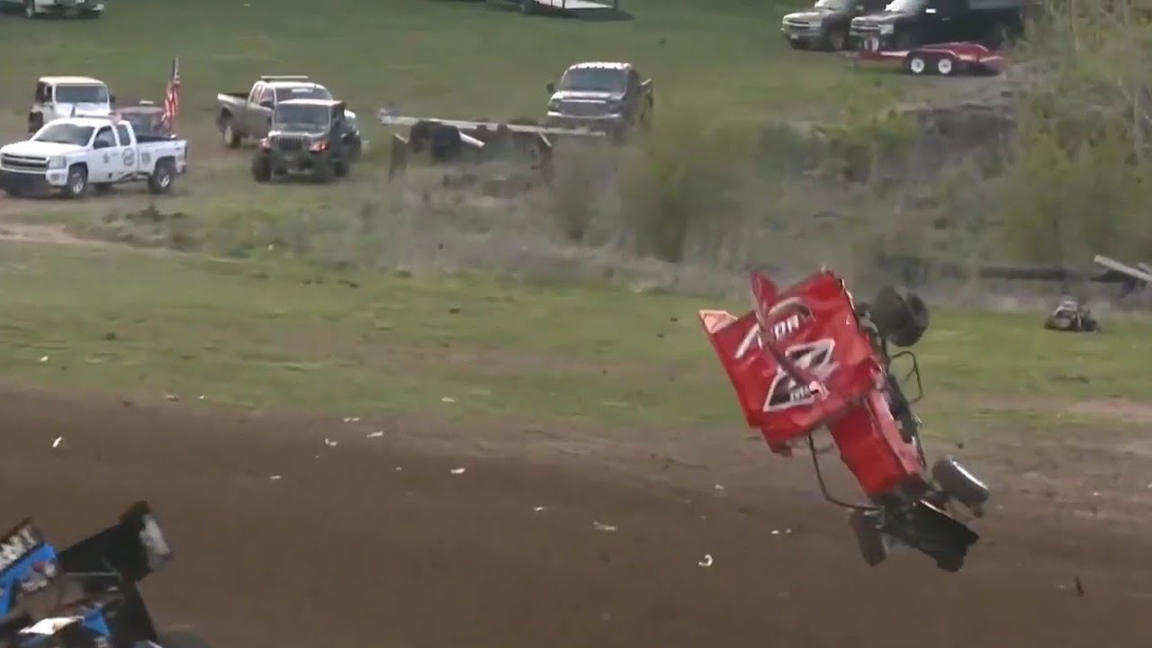 NASTY FLIPS (ALEX BOWMAN) - 2023 Sprint High Limit series at 34 Raceway ...