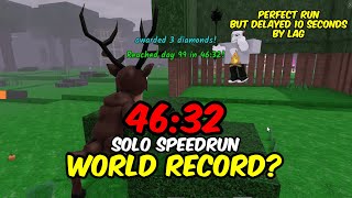 99 Nights in the Forest SOLO SPEEDRUN 46:32 Full Gameplay | Roblox