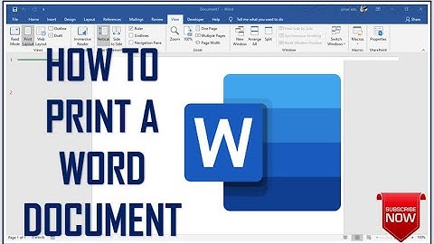 How To Print a Word Document I Microsoft Word Tutorials