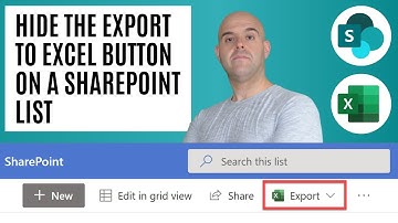 How To Hide The Export To Excel Button On A SharePoint List