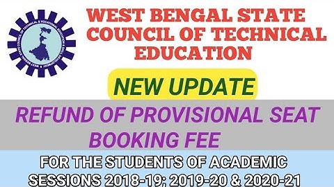 POLYTECHNIC NEW NOTICE II REFUND OF PROVISIONAL SEAT BOOKING FEE