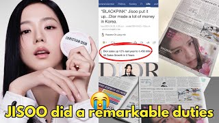 Jisoo At The No1 K-Media Joongang Ilbo Newspaper Thats Why Dior Treats Her Like Royalty