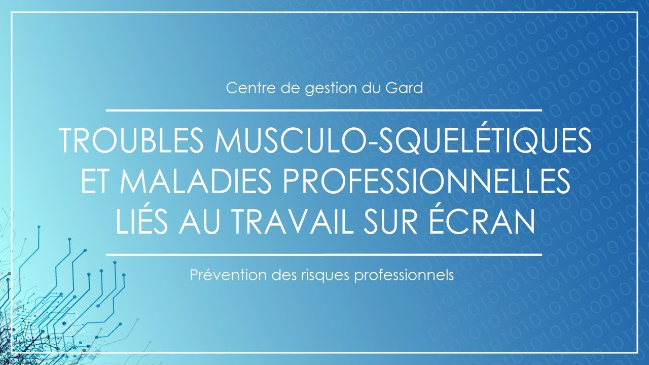 [Conférence] - TMS et maladies à caractère professionnel liées au travail sur écran