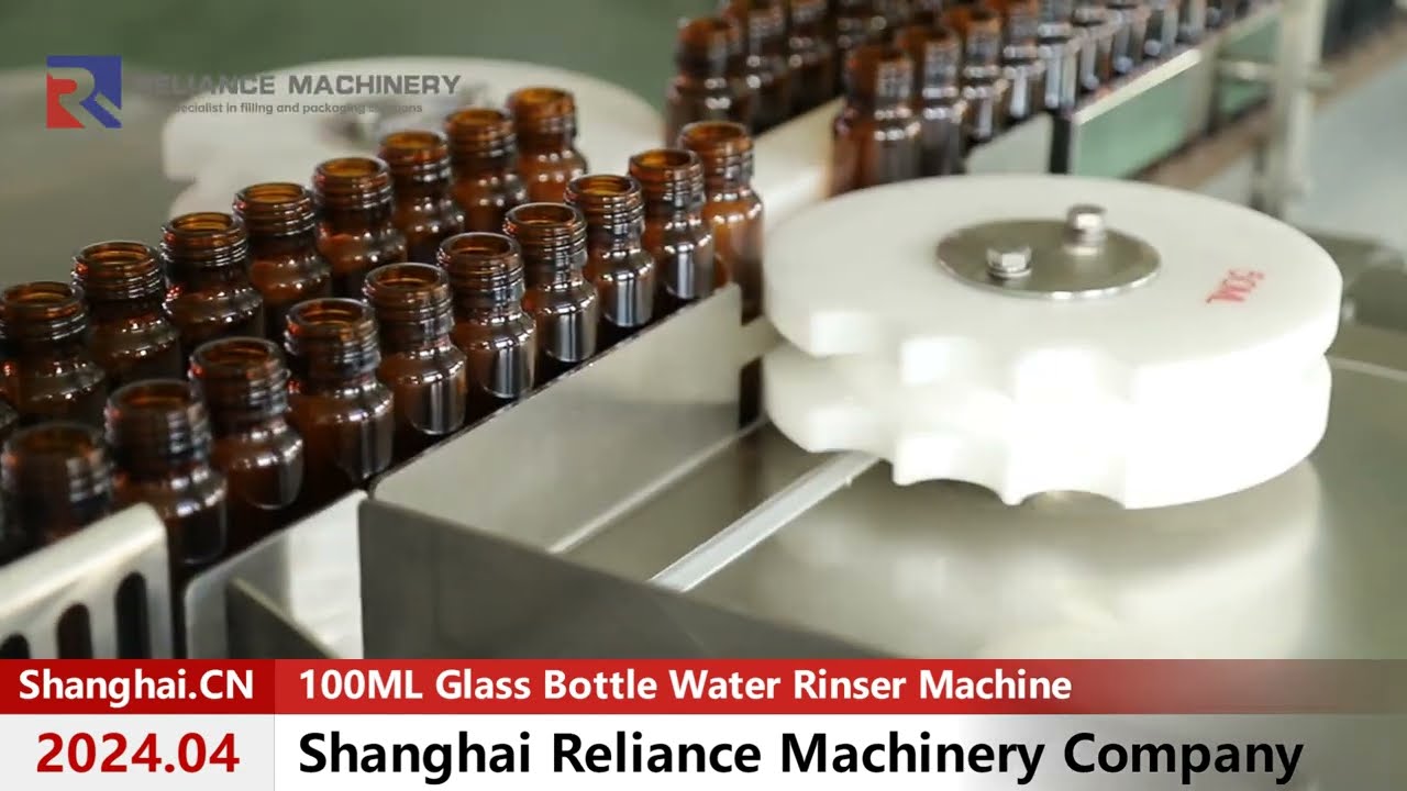 Automatic 100ML Amber Glass Dropper Bottle Washing Cleaning Machine RELIANCE MACHINERY