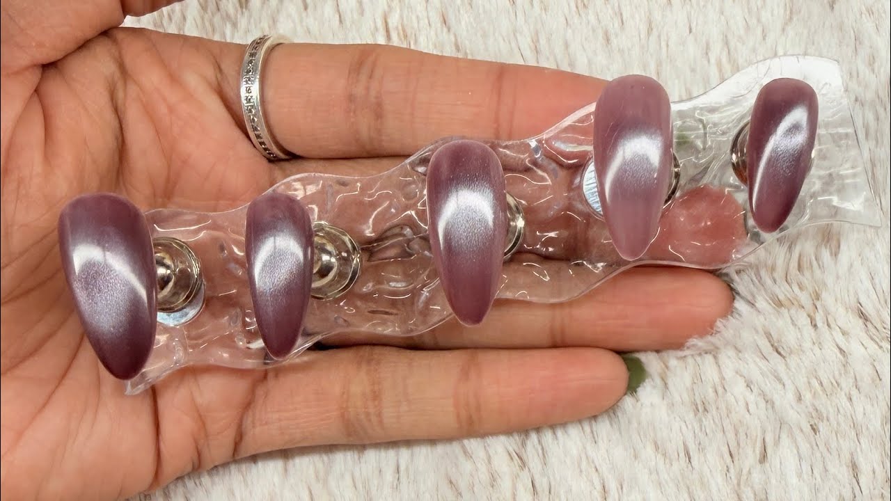 Trending moon cat eye effect nails step by step tutorial for beginners to pro 