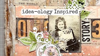 Tim Holtz idea-ology Inspired Mixed Media Collage/Junk Journal Snacks #74