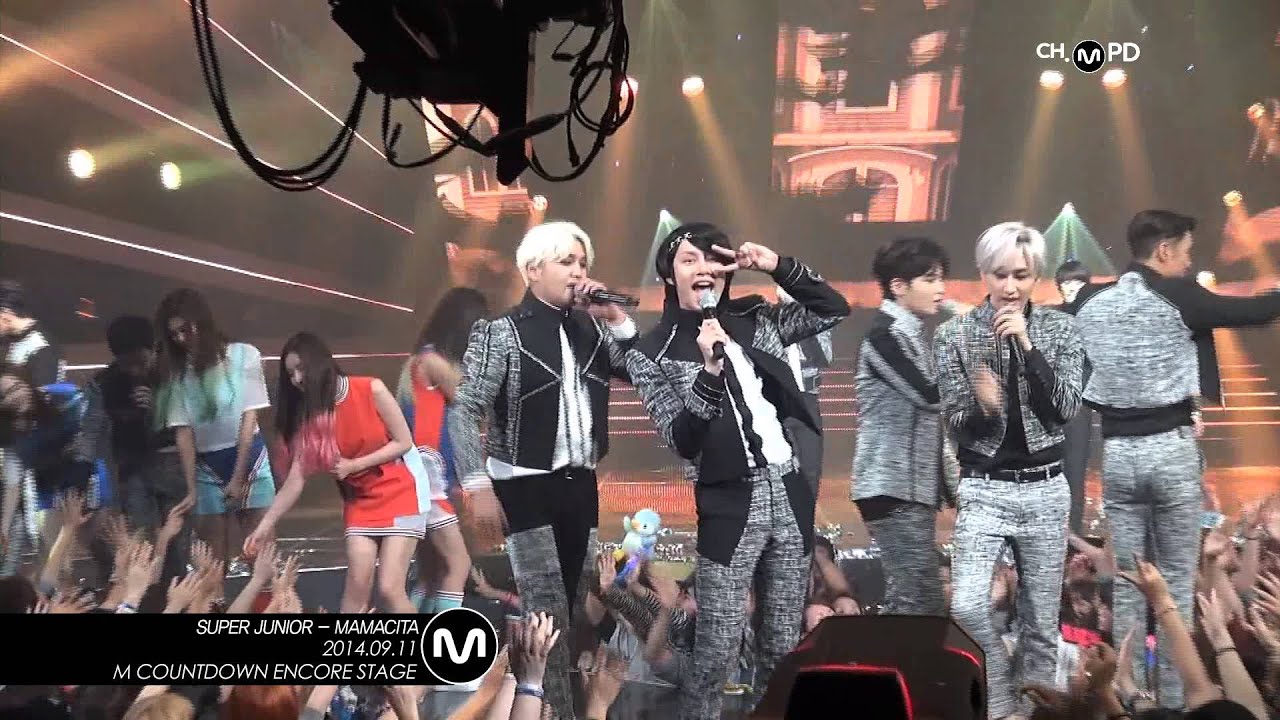 [MPD/직캠] 140911 SUPER JUNIOR- MAMACITA (M countdown no.1 encore)