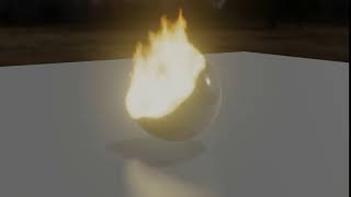 Burning animation using blender