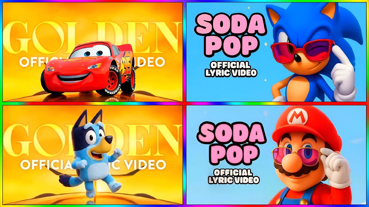MCQUEEN 🆚 SONIC 🆚 BLUEY 🆚 MARIO x SODA POP AND GOLDEN 🎶 Who Is Best! #65