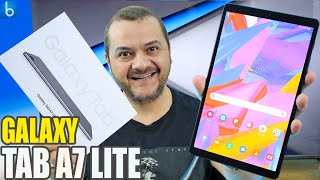 GALAXY TAB A7 LITE | O NOVO TABLET BARATO da Samsung JÁ ESTÁ AQUI! Unboxing e Impressões