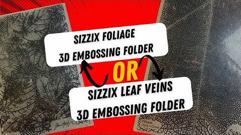 Sizzix Foliage or Leaf Veins 3D Embossing folders