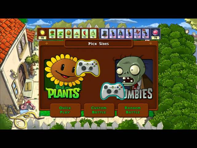 Plants vs Zombies Competitive 2-Player Xbox 360 HD 